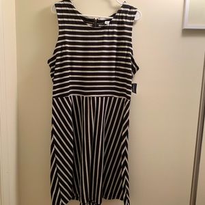 Black & white striped dress